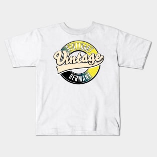 Stuttgart vintage style logo Kids T-Shirt